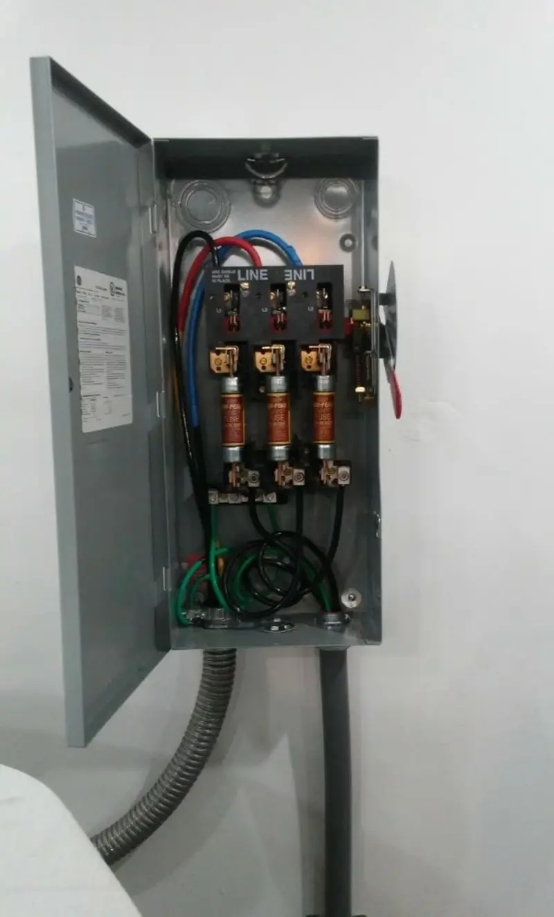 Three-phase disconnect switch installed for Electrical Wiring & Rewiring in New Hyde Park